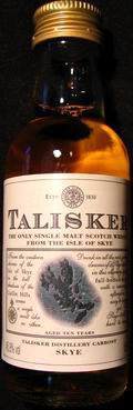 Talisker
the Only Single Malt Scotch Whisky
from The Isle of Skye
aged ten years
45,8%