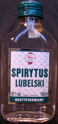 Spirytus lubelski
Polmos Lublin 1906
rektyfikowany
Z. P. Polmos Lublin, Lublin Stock Polska
95%
