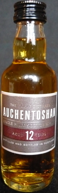 Auchentoshan
the triple distilled
single malt scotch whisky
aged 12 years
distilled and bottled in Scotland
40%