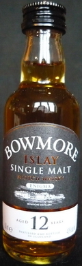 Bowmore
Islay
Single Malt Scotch Whisky
Enigma
Bowmore Distillery
aged 12 years
distilled and bottled in Scotland
40%