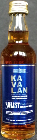 Kavalan
single malt whisky
vinho barrique
Solist
cask strength
non chill-filtered, natural colour
57%