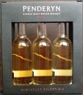 Penderyn
Single malt Welsh whisky
miniature selection
non chill-filtered
The Welsh Whisky Company
Penderyn Distillery
Penderyn Wales UK
Aur Cymru
46%