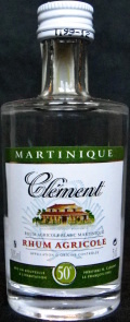 Clément
Rhum Agricole Blanc Martinique
appelation d´origine contrôlée
mis en bouteille a l´habitation
Héritiers H. Clément
Le François (FWI)
50°
50%