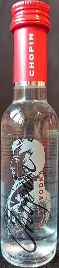Chopin
rye vodka
Poland
wódka
wyprodukowano i rozlano w PWW Polmos s.a., Siedlce, Polska
40%