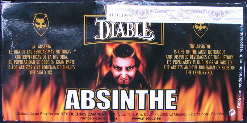 Absinthe Le Diable
Le Diable Noir, Le Diable Bleu, Le Diable Vert, Le Diable Rouge, Le Diable Jaune