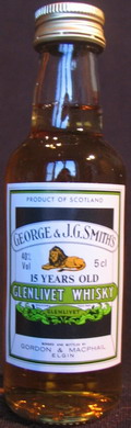 Glenlivet whisky
George & J. G. Smith`s
15 years old
Gordon & Macphail
40%