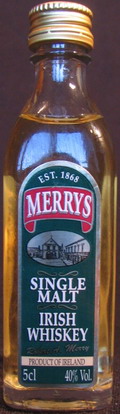 Merrys whiskey
single malt
irish whiskey
40%