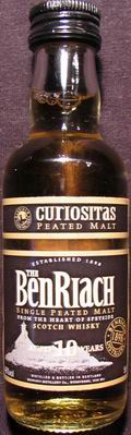 The BenRiach
Curiositas peated malt
single peated malt
from the heart of Speyside
scotch whisky
aged 10 years
46%