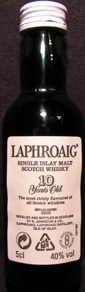 Laphroaig
10 years old
single islay malt scotch whisky
40%
established 1815