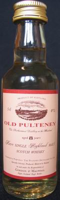 Old Pulteney
The Northernmost Distillery on the Mainland
aged 8 years
Rare Single Highland Malt Scotch Whisky
40%