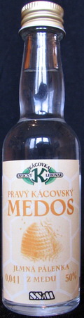 Pravý Kácovský Medos
Kácovka Ovocný lihovar
jemná pálenka z medu
SSaM
pro SSaM k první výroční schůzi konané 18.4.2009 v Kácově
pouze pro účastníky setkání vyrobila Kácovka s.r.o.