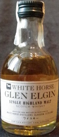 White Horse
Glen Elgin
single highland malt
scotch whisky
Distilled and bottled in Scotland by
White Horse Distillers, Glasgow, Scotland
Glen Elgin Distillery, Elgin, Morayshire
43%