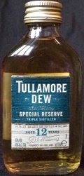 Tullamore Dew
Est. 1829
Irish Whiskey
Special Reserve
triple distilled
distilled, matured and bottled in Ireland
aged 12 years
product of Ireland
40%