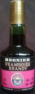 Framboise Brandy
Regnier
Raspberry
Produced by Cointreau Angers France
30° g.l.
60° proof
