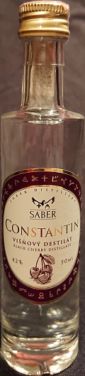Višňový destilát
Black cherry distillate
Saber Distillery
Saber
Constantin
42%