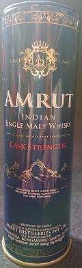 Amrut
since 1948
Indian
Single Malt Whisky
Distillers for over three generations
Cask Strength
Made from selected Indian barley, nurtured by waters flowing from the Great Himalayas
product of India
Distilled, matured and bottled by Amrut Distilleries Pvt. Ltd. (N.R. Jagdale Group), Kambipura, Bengaluru, India
Jim Murray`s Whisky bible 94 pts
61,8%