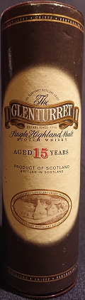 The Glenturret
The Glenturret Distillery, Crieff, Perthshire
established 1775
Single Highland Malt
scotch whisky
aged 15 years
product of Scotland
bottled in Scotland
Scotland`s oldest distillery established 1775
40%
