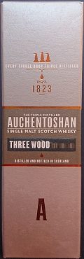 Auchentoshan
every single drop triple distilled
est. 1823
the triple distilled
single malt scotch whisky
three wood
distilled and bottled in Scotland
A
tree casks one remarkable whisky
making it all worthwhile
distilled and bottled in Scotland
Auchentoshan Distillery, Glasgow
43%