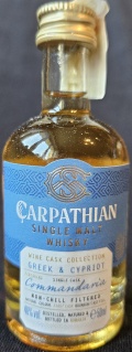 Carpathian
single malt
whisky
Sapere Aude
wine cask collection
Greek & Cypriot
single cask
Commandaria
non-chill filtered
natural colour, first cask, bourbon first fill
distilled, matured & bottled in Romania
Alexandrion Saber Distilleries, Romania
46%