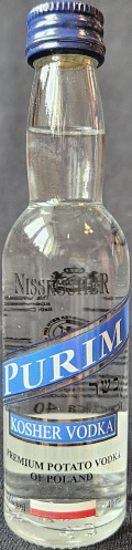 Purim
Nisskosher
Kosher vodka
premium potato vodka of Poland
Koscher Zertifikat
Kosher Certificate
Nisskosher wytwórnia wódek gatunkowych, Polska
50%