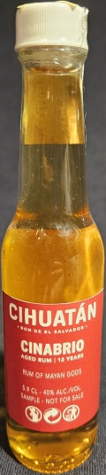 Cihuatán
Cinabrio
Ron de El Salvador
Aged rum 12 years
Rum of Mayan gods
Sample - Not for sale
40%
(5,9cl)
