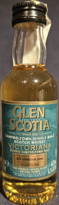Glen Scotia
Estc. 1832
Campbeltown single malt Scotch whisky
Victoriana
Classic Campbeltown malt
Finished in the finest deep charred oak casks
Elegant & Rich
Cask strength
Natural Colour
Non-chill filtered
54,2%