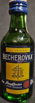 Becherovka
the original
JB
Jan Becher
Czech Republic
Herbal liqueur
bylinný likér
Jan Becher - Karlovarská Becherovka a.s., Karlovy Vary, Česká republika
stočeno ve Španělsku
38%