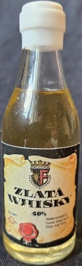 Zlatá whisky
Frucona
Czechoslovakia
Distilled and bottled by Frucona, národný podnik Prešov, závod Prešov
40%