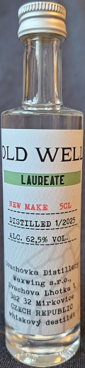 Old Well
Laureate
New Make
Distilled 1/2025
Svachovka Distillery
Waxwing s.r.o., Mirkovice, Czech republic
whiskový destilát
62,5%