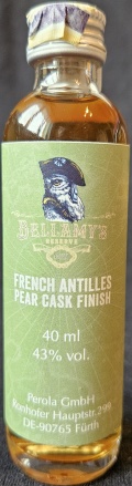 French Antilles Pear Cask Finish
Bellamy`s
Reserve
Rum
Perola GmbH
43%
