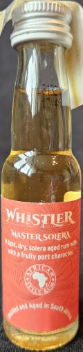 Whistler
Master Solera
A light, dry, solera aged rum with
with a fruity port character
African style rum
Distilled and Aged in South Africa
Product of South Africa
21
bottled by: 1423 ApS, Denmark
46%