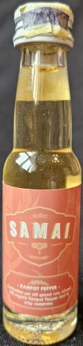Samai
Kampot peper
Cambodian pot still spiced rum, infused with organic Kampot Pepper and its crisp sweetness.
Product of Cambodia
7
Spirit Drink
bottled by: 1423 ApS, Denmark
41%