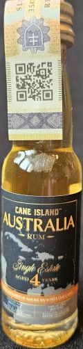 Cane Island
Australia
Rum
Single Estate
aged 4 years
well matured in american white oak casks
Distillery name Beenleigh
Product of Australia
5
bottled by: 1423 ApS, Denmark
43%