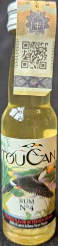 TouCan
Rum N°4
The wild flavor of French Guiana
Distillé à St. Laurent du Maroni, Guyane Française
Product of Guiana
15
bottled by: 1423 ApS, Denmark
46%