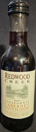 Cabernet Sauvignon
Redwood Creek
2006
California
Frei Brothers Vineyards
established 1890
13,5%
(187ml)
