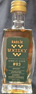 Radlík Whisky
Single cask
#83
Whisky
Unpeated
Sherry Pedro Ximenez
50%
