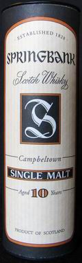 Springbank
single malt scotch whisky 46%
aged 10 years
J. & A. Mitchell & Co. Ltd