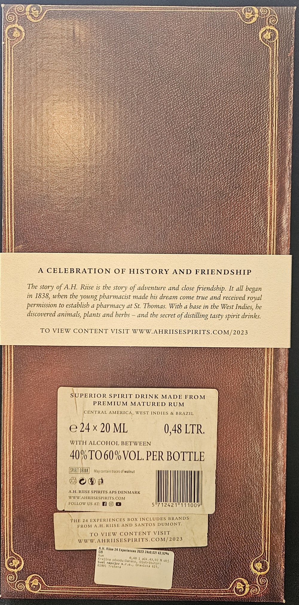 A celebration of history and friendship
Superior spirit drink made from premium matured rum
Central America, West Indies & Brazil