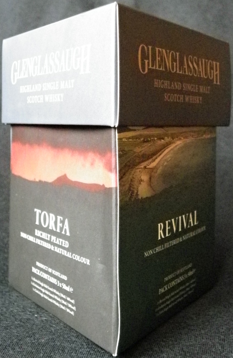 Glenglassaugh
Highland Single Malt
Scotch Whisky
ESTd 1875
Torfa
Richly Peated
Revival
non chill filtered & natural colour
Product of Scotland
Glenglassaugh Distillery, Portsoy, Scotland