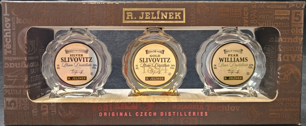 R. Jel�nek
Original Czech Distilleries
Silver Slivovitz
Gold Slivovitz
Pear Williams
1894