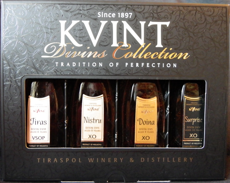 Kvint
Since 1897
Divins Collection
tradition of perfection
Tiras aged 6 years VSOP - Nistru aged 8 years XO - Doina aged 9 years XO - Surprise aged 10 years XO
Tiraspol Winery & Distillery
Moldova, Pridnestrovie, Tiraspoľ, ul. Lenina