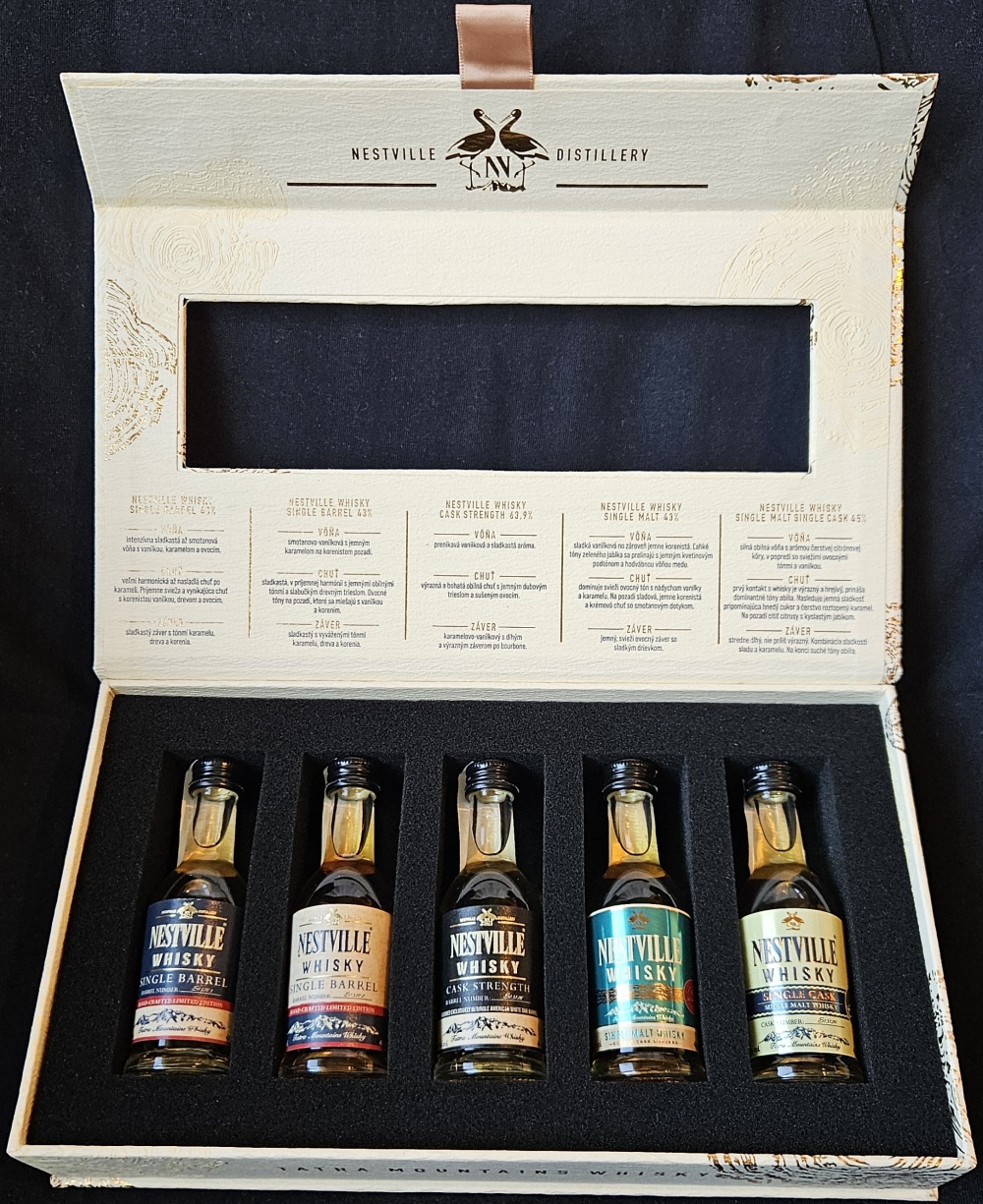 Nestville whisky
limited whisky collection
Nestville distillery
Single barrel 40%
Single barrel 43%
Cask strength 63,9%
Single malt 43%
Single malt single cask 45%