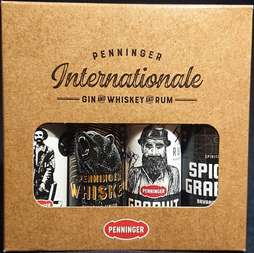 Penninger
Internationale
Gin and Whiskey and Rum
Granit Bavarian gin
Penninger Whiskey Bavarian finish
Graphit Rum
Spiced Graphit Bavarian herbs spiced rum