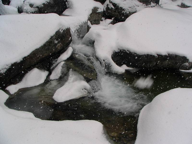 Vysoké Tatry - zmrznutý Studený potok a Vodopády Studeného potoka